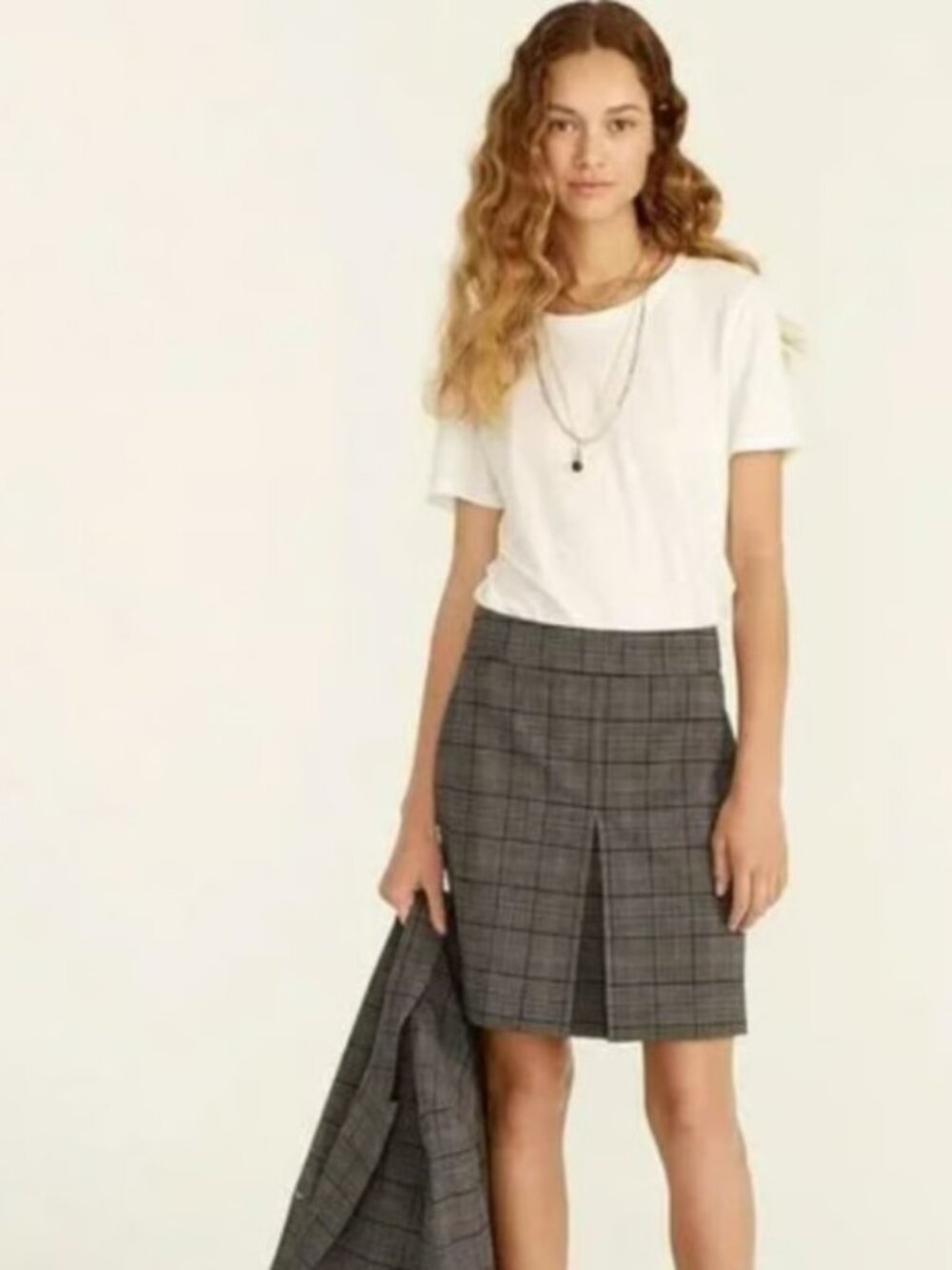 J.Crew Pleated mini skirt in Italian plaid wool